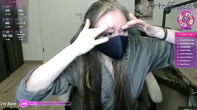 Snapshot of ArtofSweet chatting on October 7, 7:11 pm ArtofSweet online show from October 7, 7:11 pm