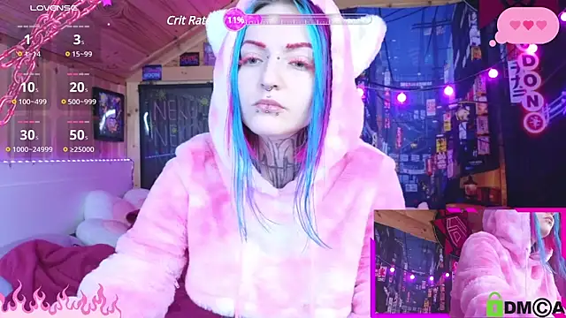 Snapshot of NekoCyber chatting on December 28, 3:58 am NekoCyber online show from December 28, 3:58 am