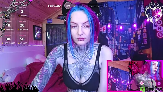 Snapshot of NekoCyber chatting on January 15, 4:25 am NekoCyber online show from January 15, 4:25 am