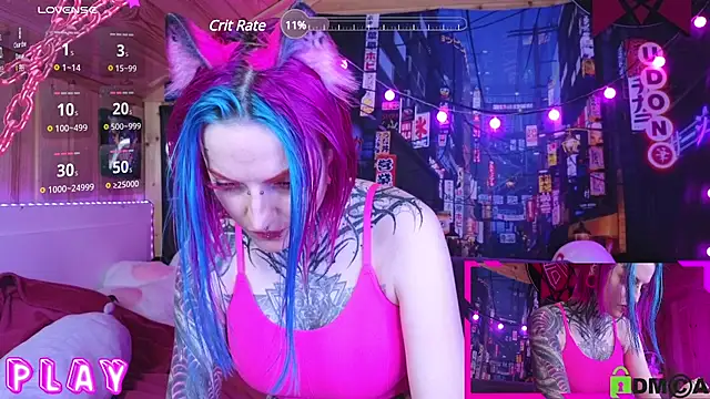 Snapshot of NekoCyber chatting on February 16, 5:48 am NekoCyber online show from February 16, 5:48 am