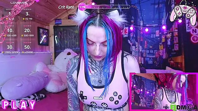 Snapshot of NekoCyber chatting on March 20, 5:13 am NekoCyber online show from March 20, 5:13 am