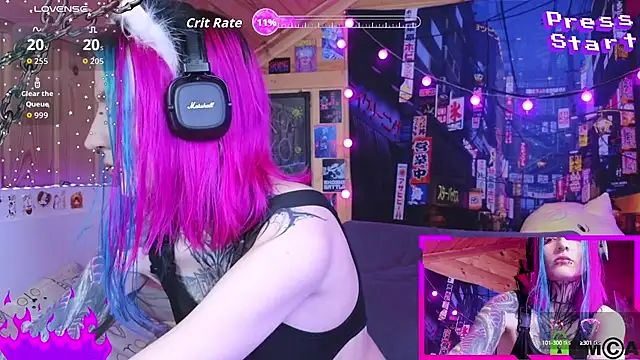 Snapshot of NekoCyber chatting on October 12, 4:55 am NekoCyber online show from October 12, 4:55 am