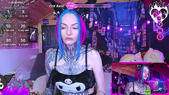 Snapshot of NekoCyber chatting on October 25, 5:04 am NekoCyber online show from October 25, 5:04 am