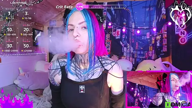 Snapshot of NekoCyber chatting on November 9, 5:17 am NekoCyber online show from November 9, 5:17 am