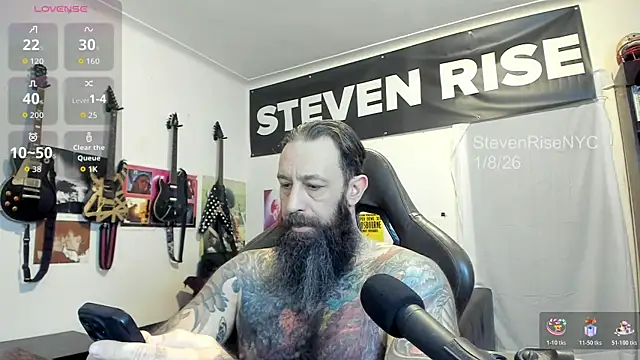 Snapshot of StevenRiseNYC chatting on January 8, 12:51 pm StevenRiseNYC online show from January 8, 12:51 pm
