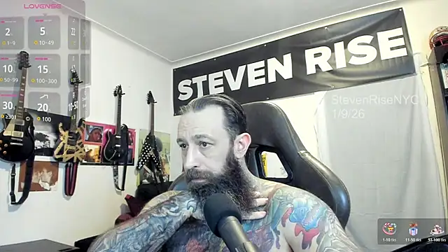 Snapshot of StevenRiseNYC chatting on January 10, 1:29 am StevenRiseNYC online show from January 10, 1:29 am