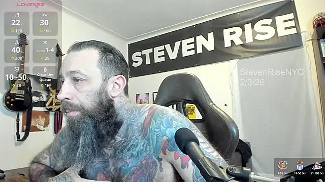 Snapshot of StevenRiseNYC chatting on February 3, 1:05 pm StevenRiseNYC online show from February 3, 1:05 pm