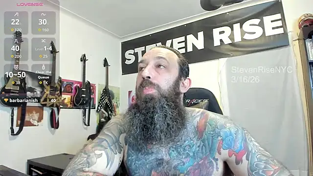 Snapshot of StevenRiseNYC chatting on March 17, 12:26 am StevenRiseNYC online show from March 17, 12:26 am